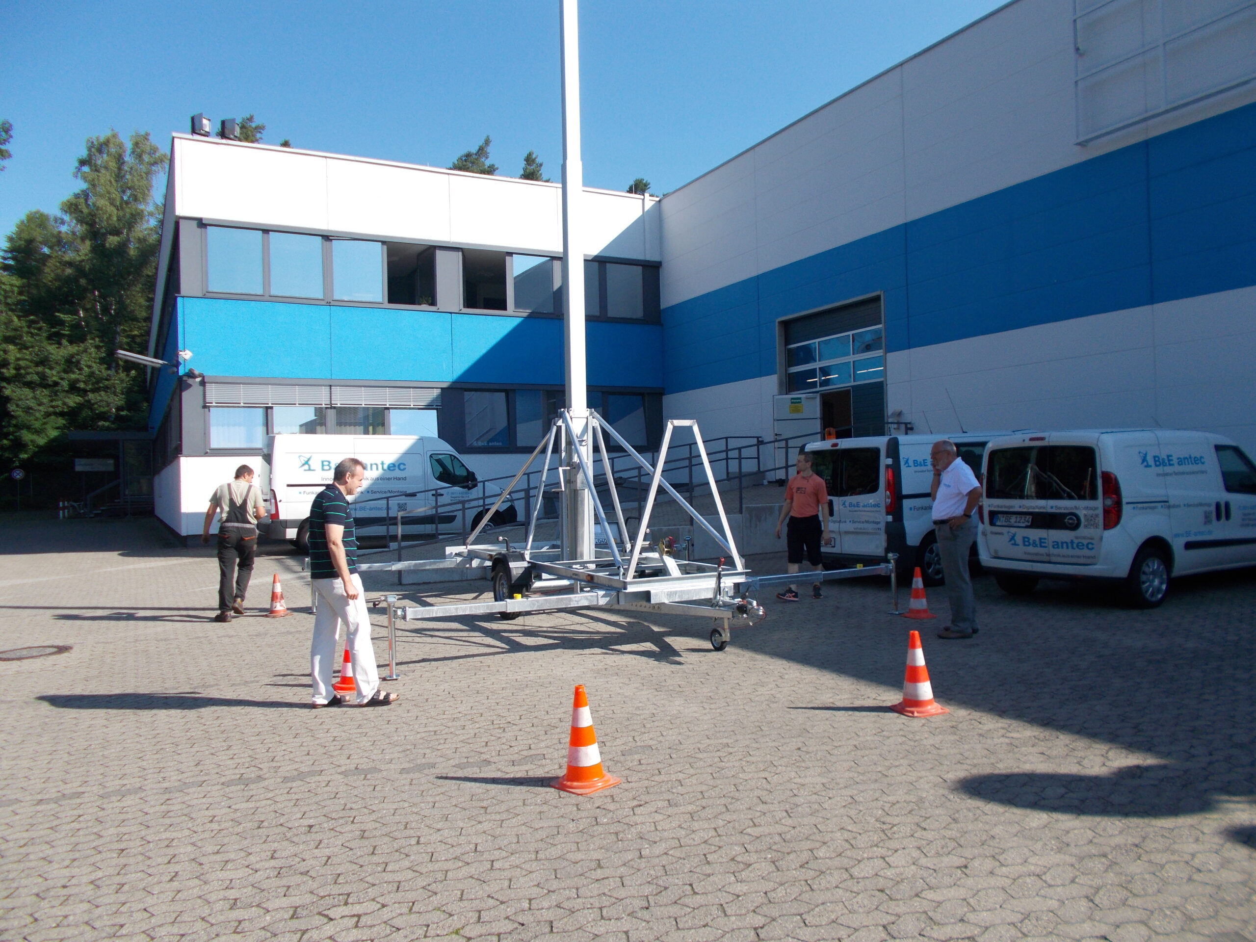 Anhänger für Kabelverlegung in Nürnberg im Einsatz