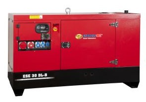 Endress ESE 30 DL-B Dieselgenerator – schallgedämmtes Gehäuse mit integriertem Bedien- und Steckdosenpanel (230/400 V CEE); robuster Notstrom- und Baustellen-Generator für Dauer- und Backup-Einsatz.