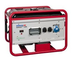 Endress Duplex-Line Stromgeneratoren – mobiler offener Rahmen-Stromerzeuger mit 230-V CEE (blau) und Schuko-Steckdosen sowie Schutzschaltern; robust für Baustelle, Events und Notstrom.