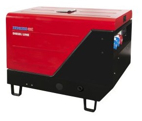 Endress Diesel Line Dieselgenerator – kompakter, lärmarmer Notstrom-Generator im gekapselten Gehäuse mit 230/400-V CEE-Steckdosen; ideal für Baustelle, Dauerbetrieb und Backup.